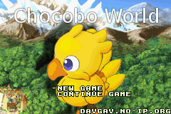 Chocobo (Homebrew) — Title screen